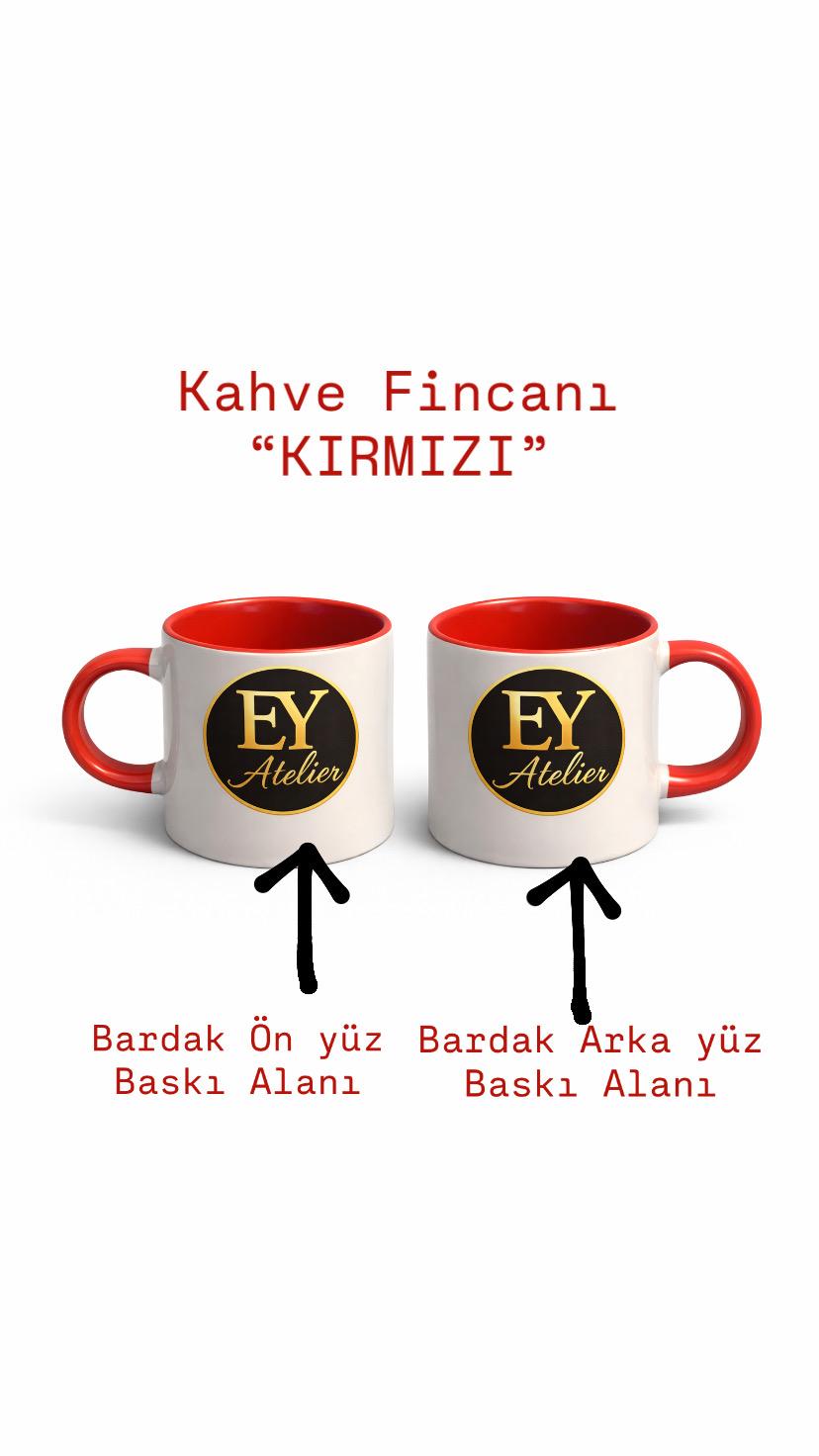 Renkli Kulplu Kişiye Özel Kupa
