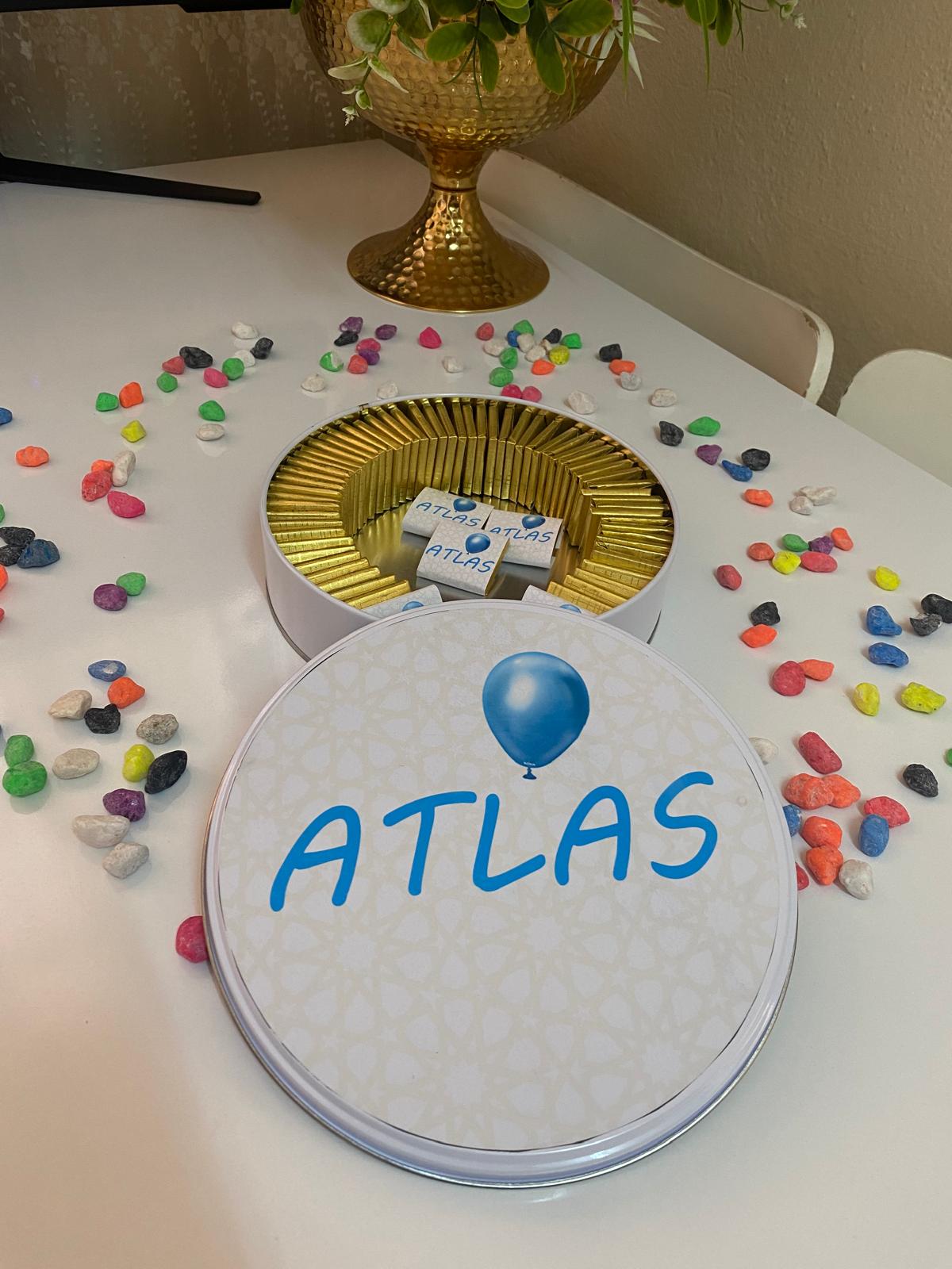 İsme Özel Yenidoğan Bebek Çikolatası-Kutulu Hediyelik